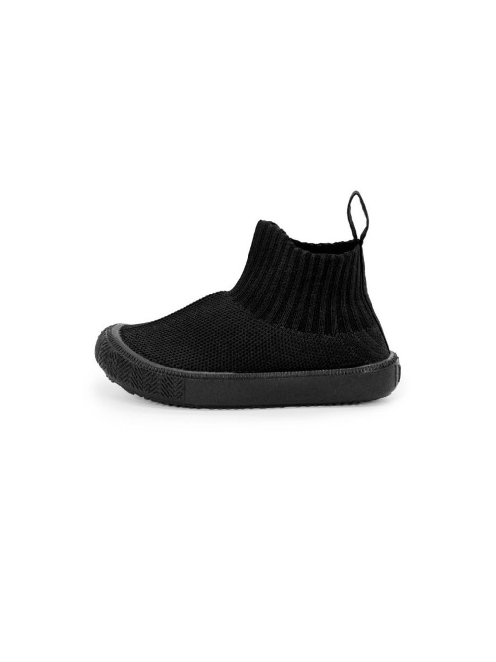 Jan and Jul Kids Toddler Black Slip-On Knit Sneaker Boot Size 8